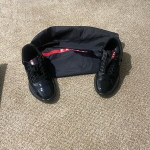 Prada Men's Sneakers - Black and Red